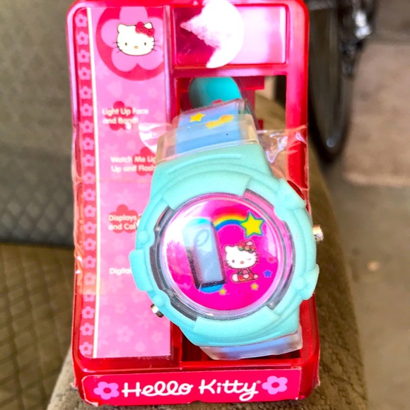 Sanrio Jewelry Hello Kitty Digital Watch Light Up Face And Band